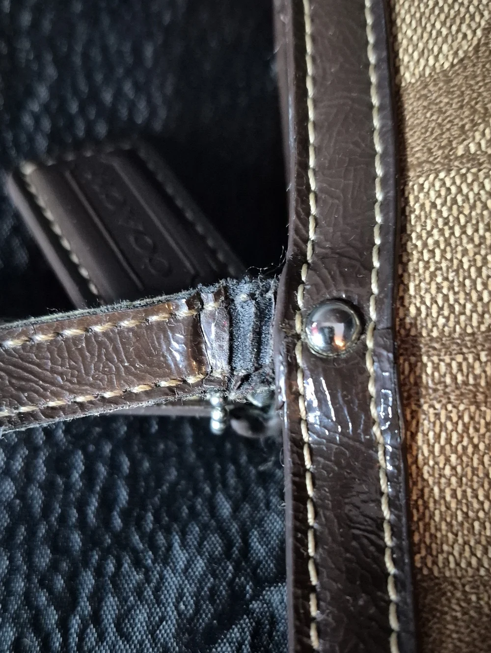 REHAB COACH Brown Signature Canvas Tote